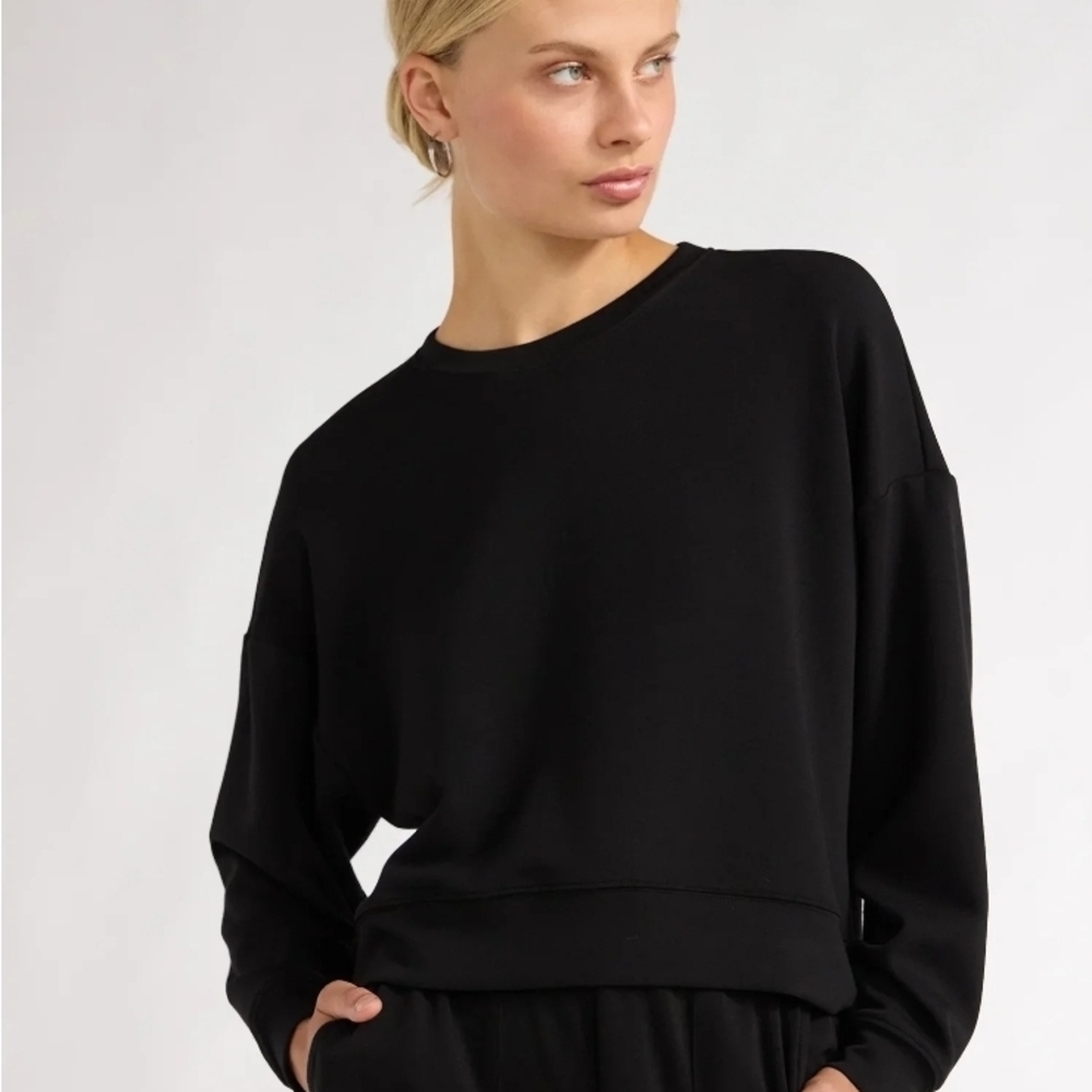 Scoop Black Oversized Long Sleeve Sweatshirt